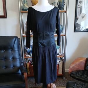 Catherine Malandrno Black Long Sleeve Dress Size 6